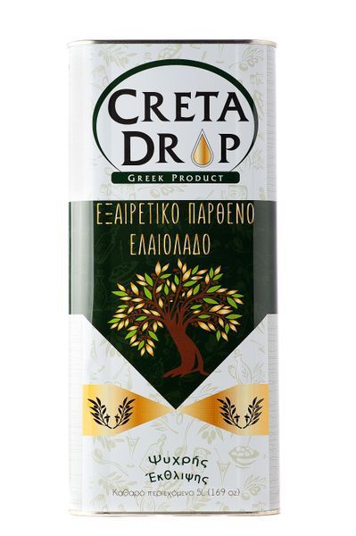 Справжня оливкова олія Extra Virgin CRETA DROP перший холодний віджим 5 л жесть 173 фото