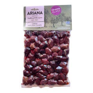 Грецькі оливки KALAMATA у вакуумі 250 г, TM Ariana 5 фото