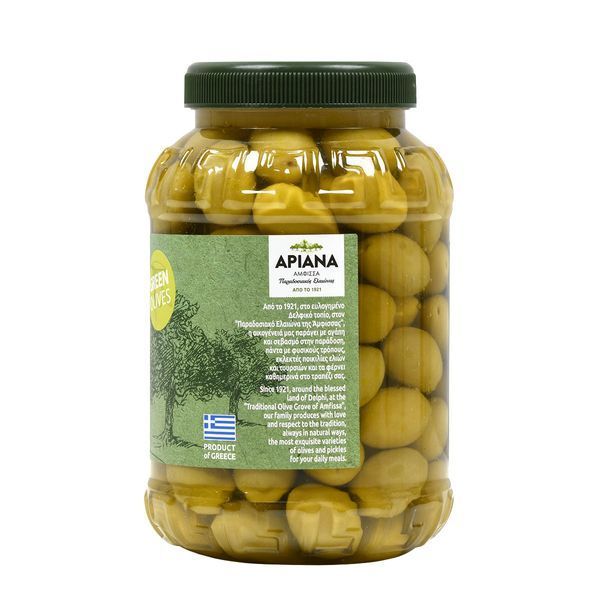 Грецькі оливки GREEN OLIVES Mammoth 1 кг, TM Ariana 301 фото