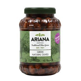 Грецькі оливки KALAMATA OLIVES Jumbo з кісточкою 1 кг, TM Ariana 304 фото