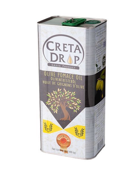 Настоящее рафинированное оливковое масло Pomace CRETA DROP 5 л. Жесть 194 фото