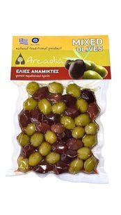 Оливки MIX Kalamata & Green тм "ARCADIA" в вакуумі 200 г 216 фото